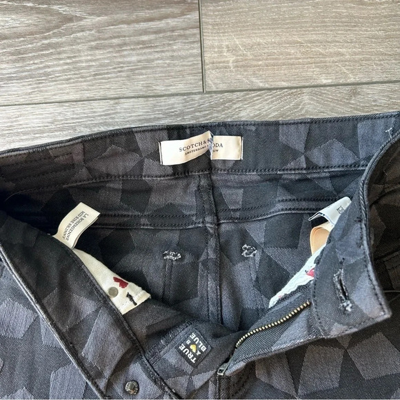NWT SCOTCH & SODA La Bohemienne Mid Rise Skinny Star Pattern Jeans - Picture 7 of 16